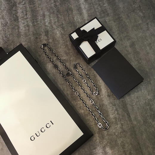 gucci纯银互扣式双G 项链/手链 商品图3