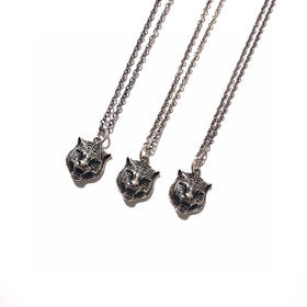 Gucci 做旧虎头银项链