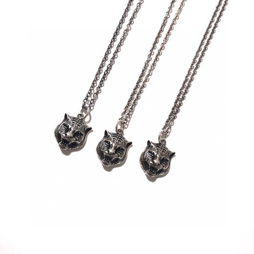 Gucci 做旧虎头银项链 商品图0