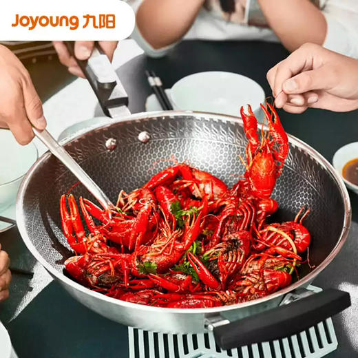 【明火专用】Joyoung/九阳CJ908/918晶钢不粘锅304不锈钢炒锅 商品图3