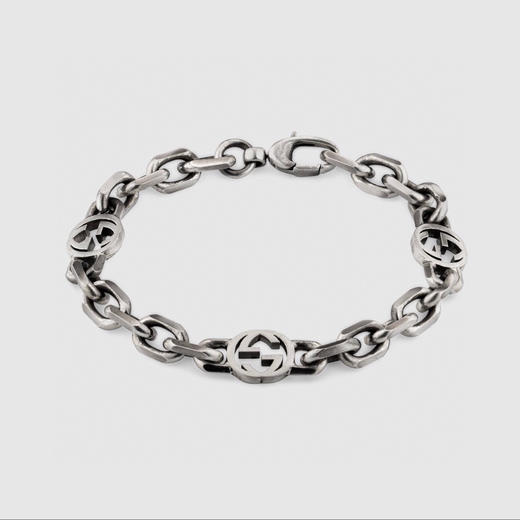 gucci纯银互扣式双G 项链/手链 商品图0