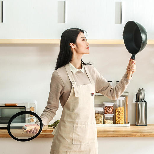 悦味 创意炒锅元木系列平底炒菜锅 家用电磁炉锅具30cm[福利品] 商品图4
