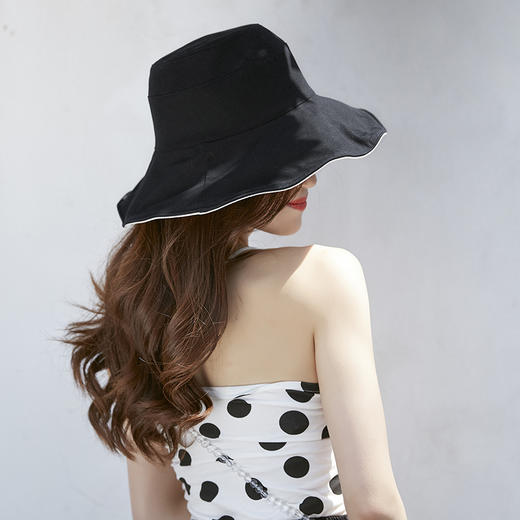 2顶立减10块！【显脸小 双面防晒渔夫帽】遮阳防晒帽，防紫外线，遮脸遮阳修饰脸型，时尚百搭，双面可戴轻便可折叠帽子热卖 商品图1