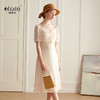 欧芮儿短袖碎花雪纺连衣裙女新款气质收腰显瘦中长款A字 商品缩略图0