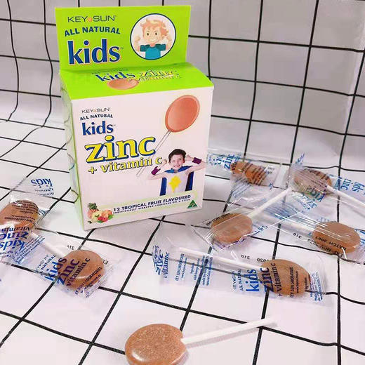 科尚童宝、蜂蜜润喉棒棒糖、维生素C、D钙、镁、锌、水果无蔗糖、 商品图2