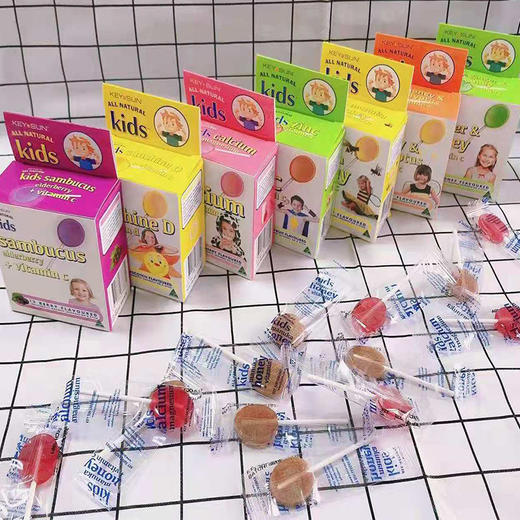 科尚童宝、蜂蜜润喉棒棒糖、维生素C、D钙、镁、锌、水果无蔗糖、 商品图1
