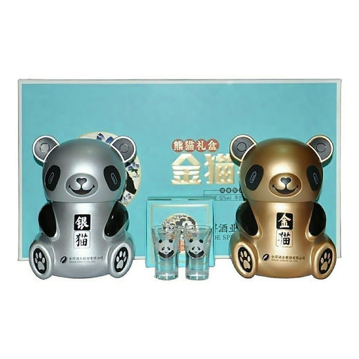 舍得金猫银猫礼盒装 52度浓香型白酒 整箱3提*2瓶包邮 商品图3