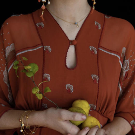 订购5个月到｜Grainne Morton-Eye Tear Drop-莱茵石 复古玻璃 项链［苏格兰设计师］ 商品图2