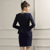 IWY/藏青色长袖西装半裙套装女士职业装气质套裙CS88 商品缩略图4