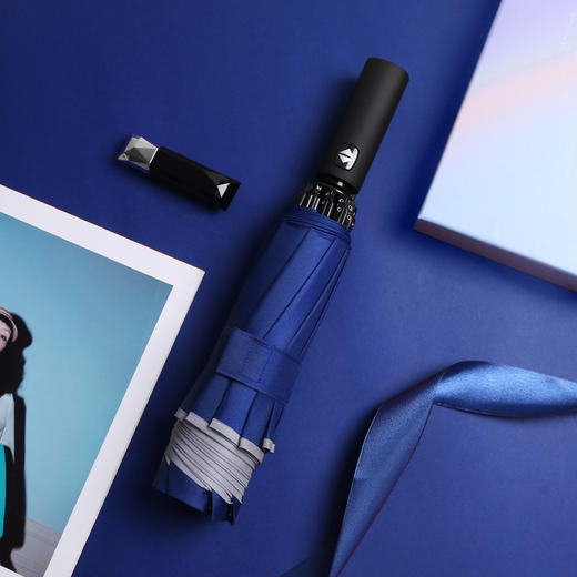 【自动开合创意反向伞雨】伞遮阳伞创意全自动反向雨伞包边反光LED伞 商品图4