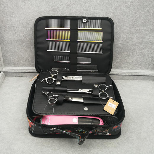 宠物美容3支剪刀包 卡通便携式手提工具包 电推剪收纳包 商品图3