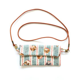 HUJI祤集Comfy斜挎包插画条纹猫猫头