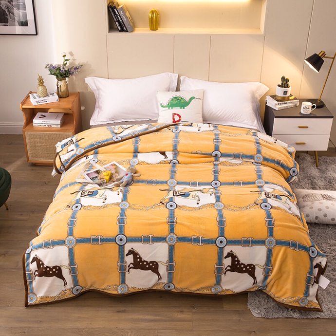 新款牛奶绒午休毯