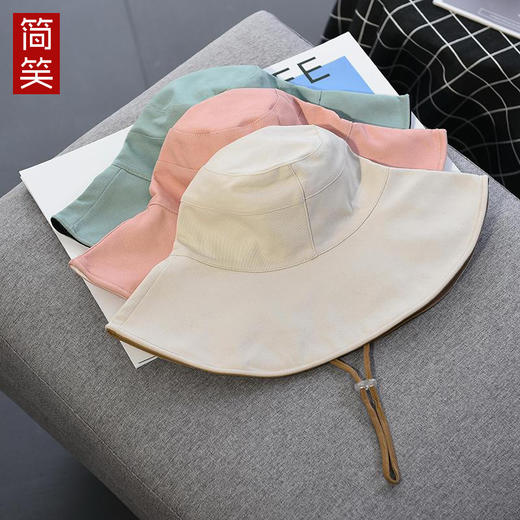 2顶立减10块！【显脸小 双面防晒渔夫帽】遮阳防晒帽，防紫外线，遮脸遮阳修饰脸型，时尚百搭，双面可戴轻便可折叠帽子热卖 商品图2