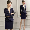 IWY/藏青色长袖西装半裙套装女士职业装气质套裙CS88 商品缩略图3