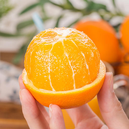 【湖北秭归-伦晚春橙 】果肉细腻，甜润多汁，花果同枝，14个月生长周期 3斤/5斤/9斤家庭装 商品图5