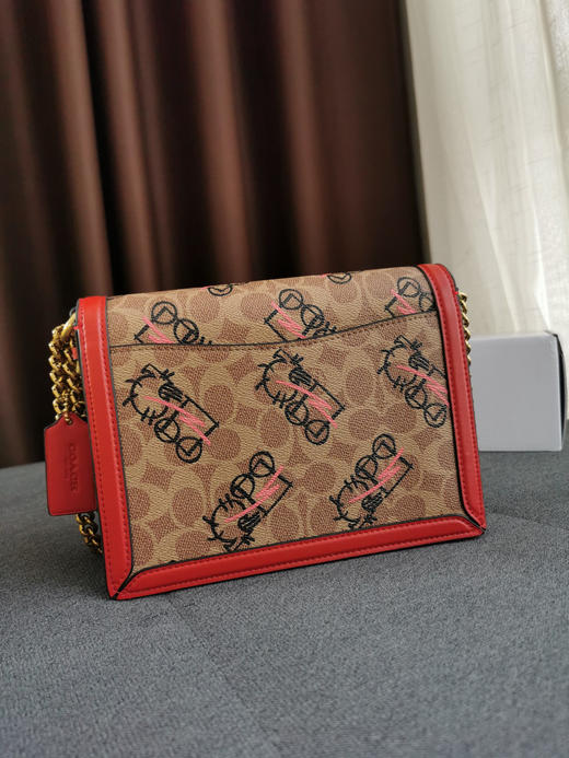 蔻驰涂鸦哈顿包-红色 商品图5