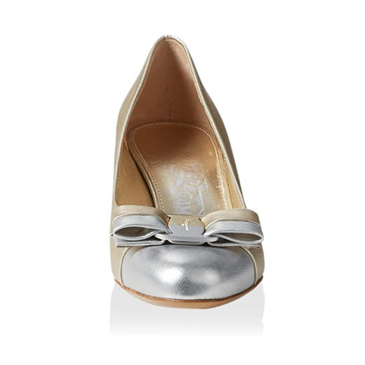 FERRAGAMO 菲拉格慕 女士 细跟高跟鞋 拼色 634872 YB 商品图1