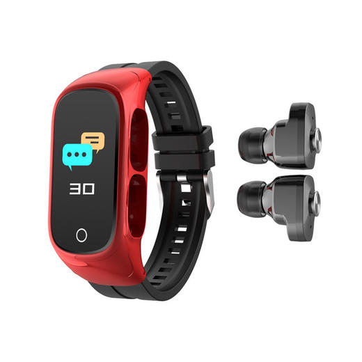 。【智能手表】N8蓝牙耳机智能手环手表TWS音乐播放心率监测运动手表 商品图1