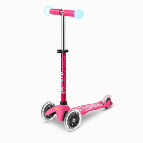 瑞士Micro迈古｜Mini Delux Magic 迈古儿童豪华版魔力滑板车｜闪光轮和魔术灯手柄｜ 迈古溜溜车初学者发光宝宝滑滑车2-5岁