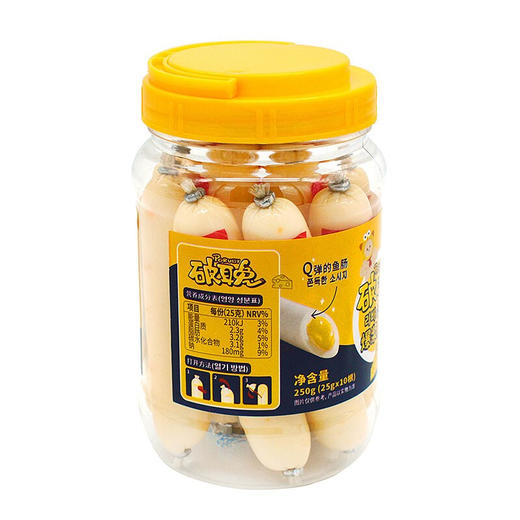 破耳兔 Poruby 韩国进口芝士爆浆鱼肠深海鳕鱼肠鱼肉火腿肠儿童健康即食营养休闲零食 奶酪味250g 商品图3