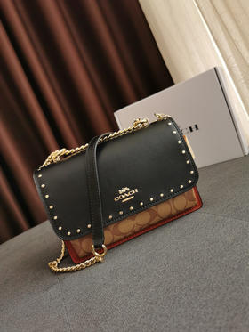 Coach Klare风琴包-黑棕配色