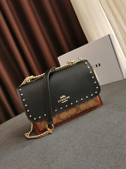 Coach Klare风琴包-黑棕配色 商品图0