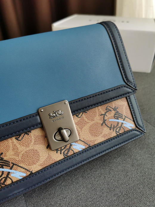 蔻驰涂鸦哈顿包-蓝色 商品图8