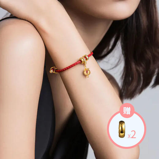 【宫里红绳】红色手链皮绳 送固定扣2个 商品图0