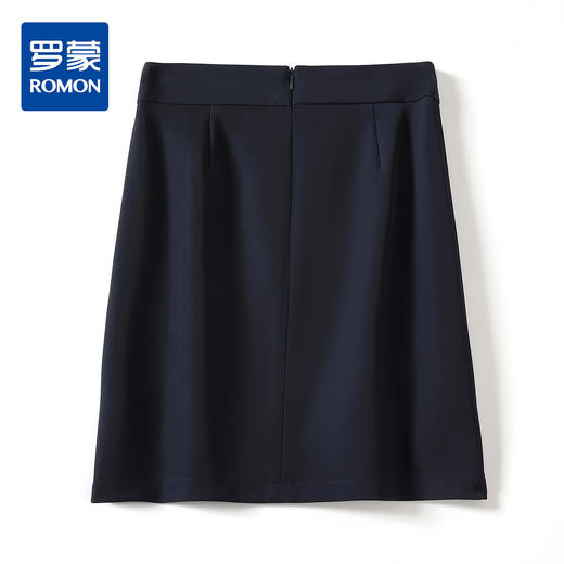 罗蒙半身裙女春夏职业装包臀裙商务通勤纯色工装A字裙女 商品图9