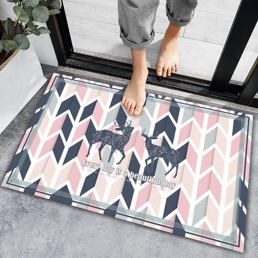 【防滑脚垫】卫生间厕所吸水地垫厨房卫浴室垫卧室地毯居家日用布艺 商品图5