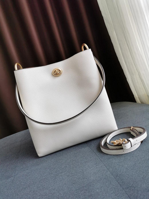 大号coach查理荔枝纹水桶包3色 商品图3