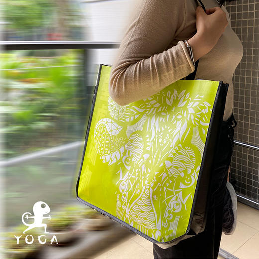 （现货秒发）壁虎瑜伽超大容量【旺气吉牛包】超大容量无纺布单肩包 商品图6