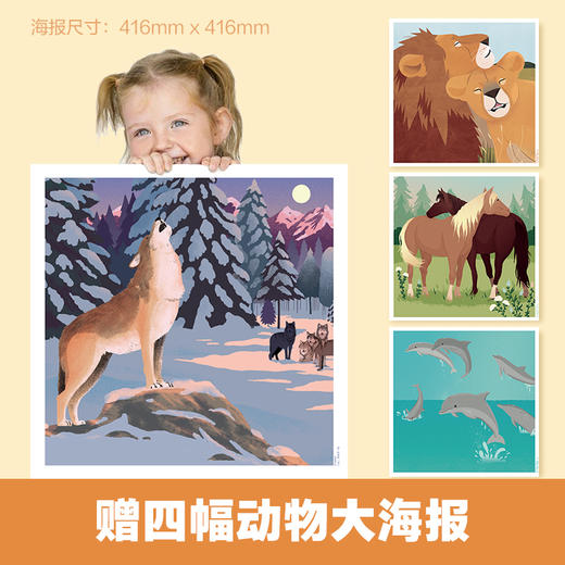 【全4册】动物的生活 狼、狮子、海豚、马  3-6岁儿童自然通识类野生动物朋友科普绘本童书籍阅读 商品图4
