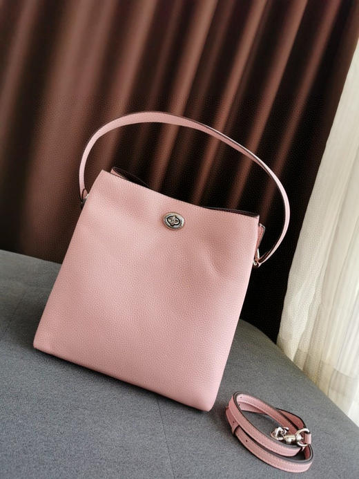 大号coach查理荔枝纹水桶包3色 商品图6