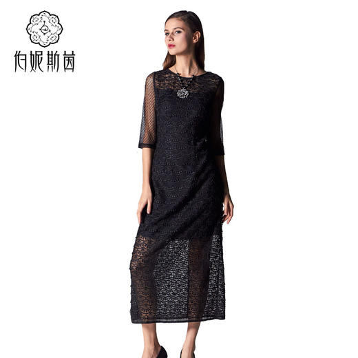 1S6836--黑色连衣裙--写实与抽象--《智慧之光--波斯艺术》 商品图2