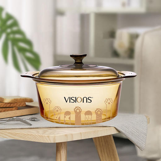 康宁猫爪锅3.5L+餐具6件套+锅垫耳套赠保鲜盒两件套 商品图4