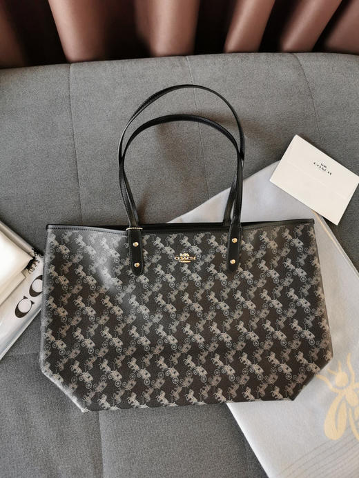coach tote马车黑色托特包 商品图0