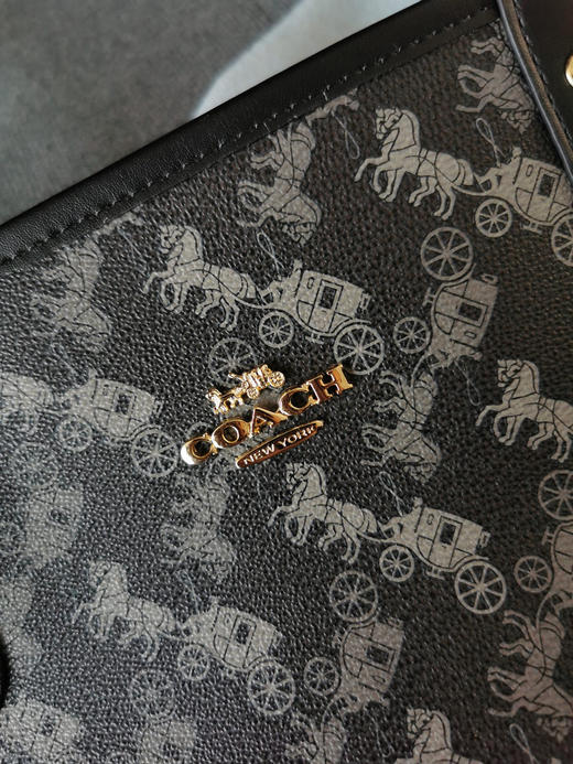 coach tote马车黑色托特包 商品图7