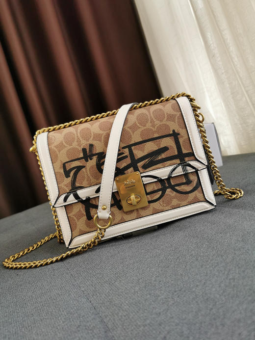 蔻驰涂鸦哈顿包-白色 商品图1