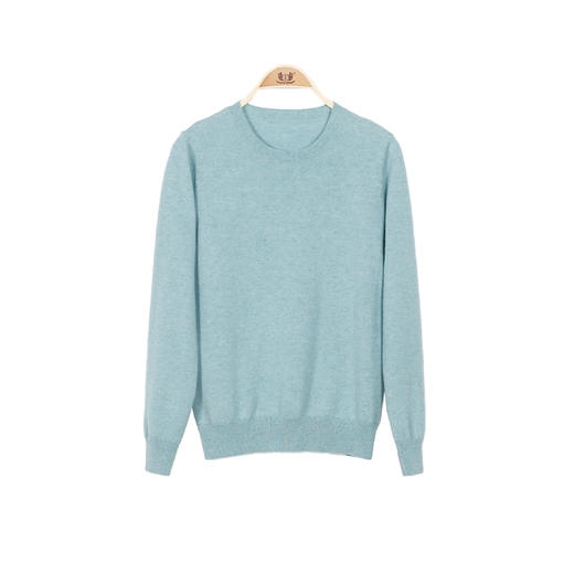 羊绒世家早春新品女士100%山羊绒衫基础款圆领打底针织毛衣 商品图12