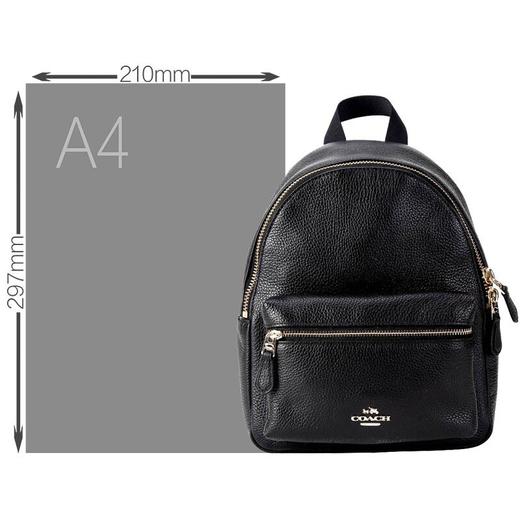 COACH 蔻驰 女士 黑色 皮质小号 双肩包 背包 F38263 IMBLK 商品图2