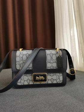 Coach Alie爱丽老花邮差包-蓝色