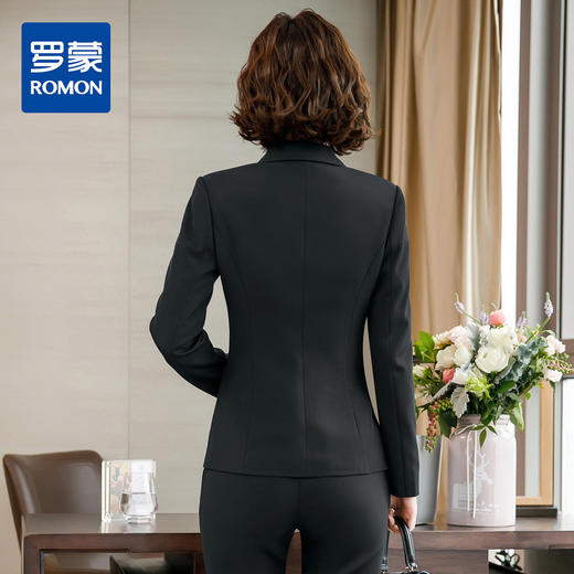 【上衣+裤子】罗蒙西服套装女士时尚修身显瘦商务通勤职业西装女 商品图1