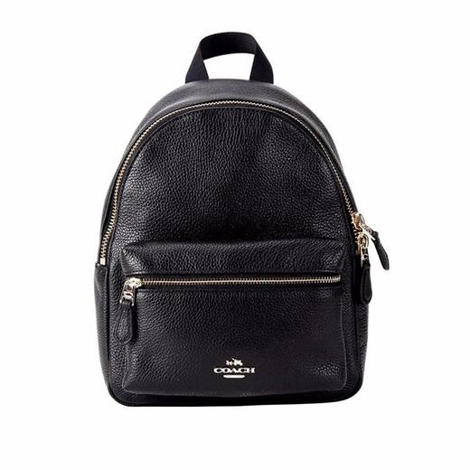 COACH 蔻驰 女士 黑色 皮质小号 双肩包 背包 F38263 IMBLK 商品图0