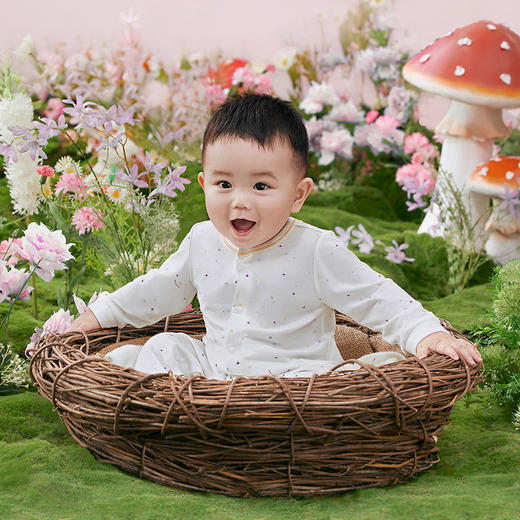 英氏竹纤维新生儿连体衣爬服哈衣YLHAJ01002A01 YLAAJ01002A01 商品图2