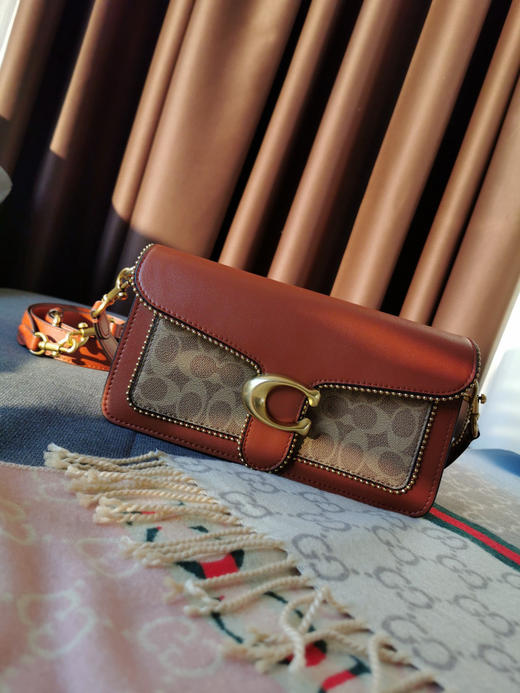 coach tabby蔻驰珠链酒神包-棕色 商品图2