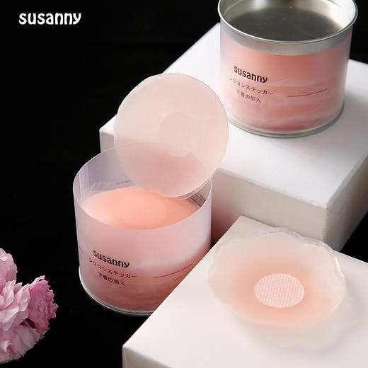 susanny 胸贴女婚纱用防凸点乳头贴吊带用隐形超薄款夏季硅胶乳贴 6对/盒 商品图3