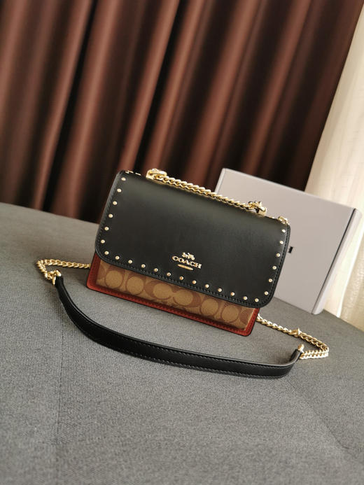 Coach Klare风琴包-黑棕配色 商品图2