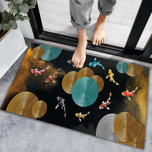 【防滑脚垫】卫生间厕所吸水地垫厨房卫浴室垫卧室地毯居家日用布艺 商品图7